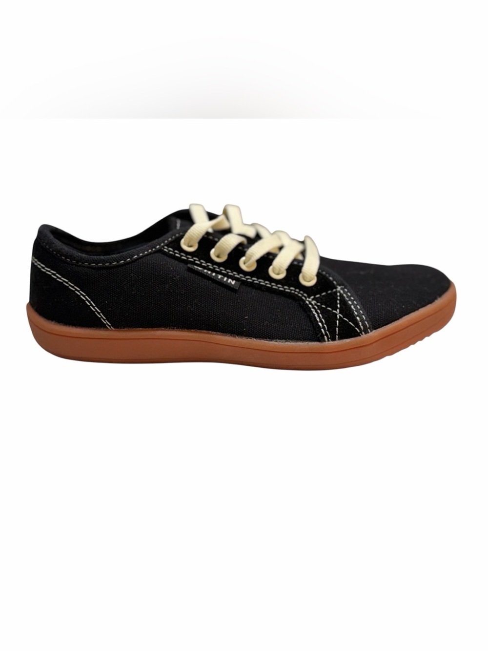 WHITIN W81 V2 Black Gum Barefoot Minimalist Canvas Sneakers EU 36 NWOB - Picture 4 of 8
